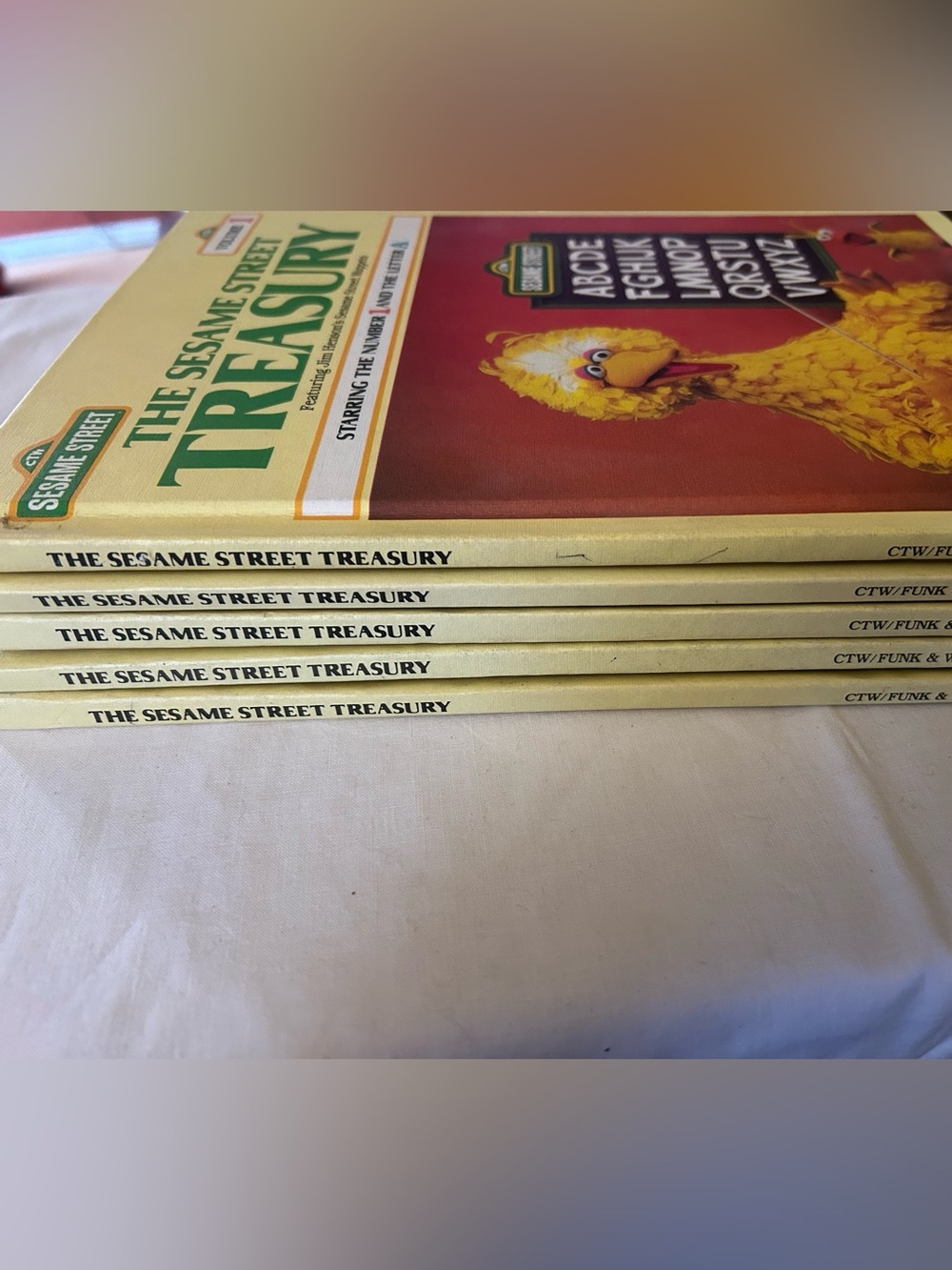 VTG Sesame Street Treasury Books Volumes 1-5 Grover Big Bird Oscar The Grouch